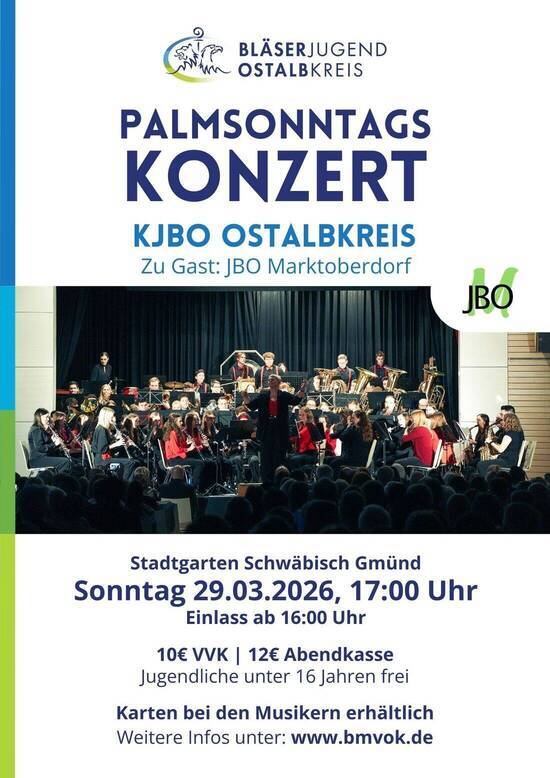 Plakat Konzert Palmsonntag KJBO