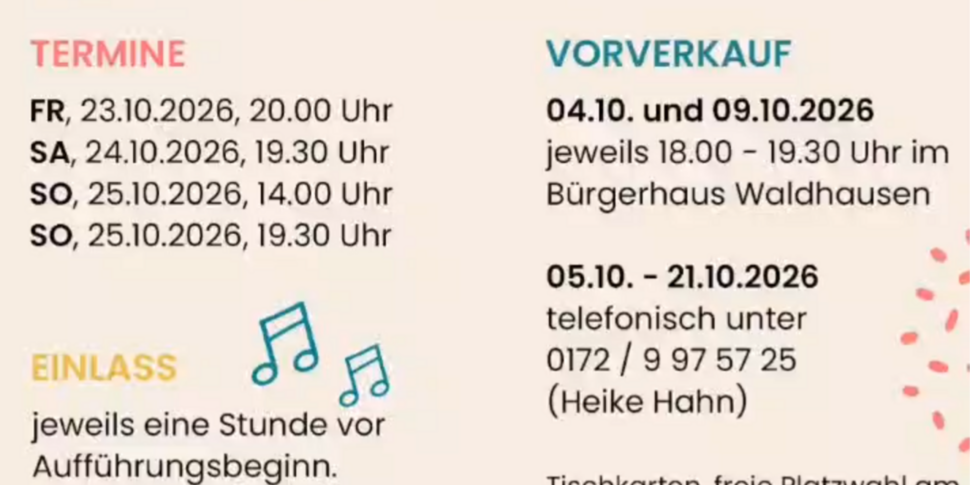 Oktoberfest mit Theater des Musikvereins - 20. Bühnenjubiläum