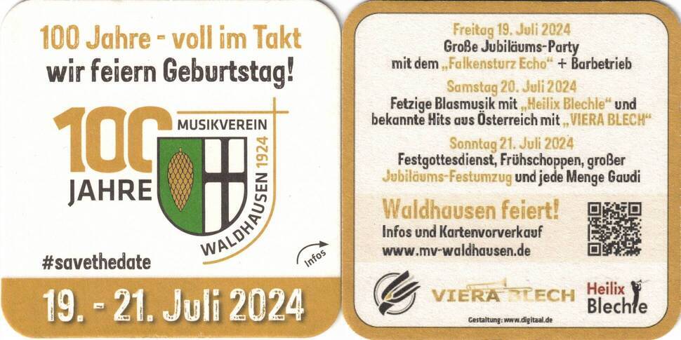 Fest-Wochenende 100 Jahre Musikverein Waldhausen e.V.